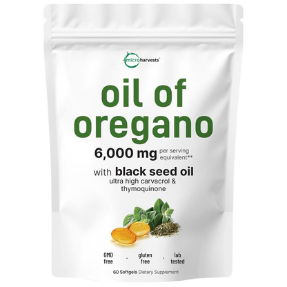 Australian Oil of Oregano with Black Seed Oil - 100% VEGAN