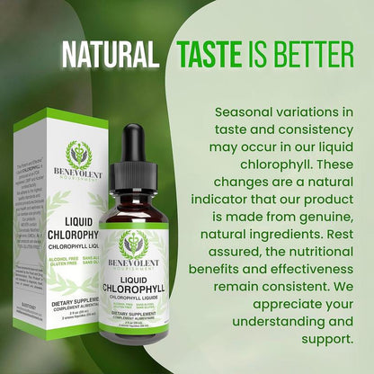 VIP Liquid Chlorophyll Drops (4 Month Supply) Healthcare Supplement - Natural Deodorant and Detox - Gut Support Healthcare Liver