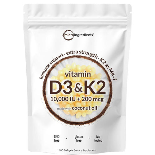 VIP Vitamin D3 K2 Supplement Softgels