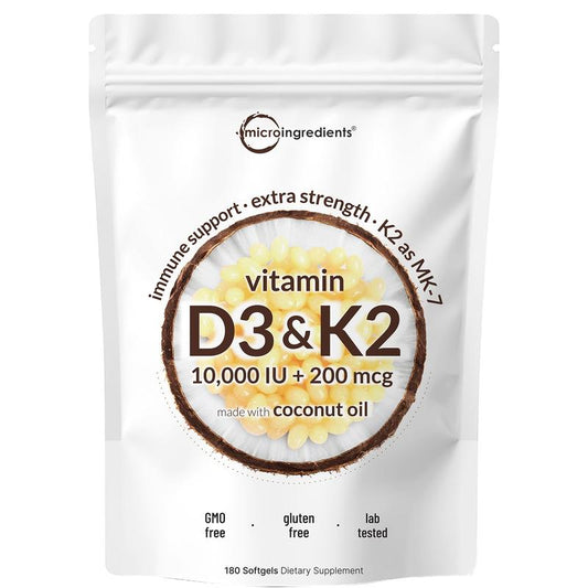VIP Vitamin D3 K2 Supplement Softgels