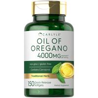 VIP Oregano Oil 4000mg Supplement | 150 Softgel Capsules | Contains Carvacrol | Non-GMO & Gluten Free Formula